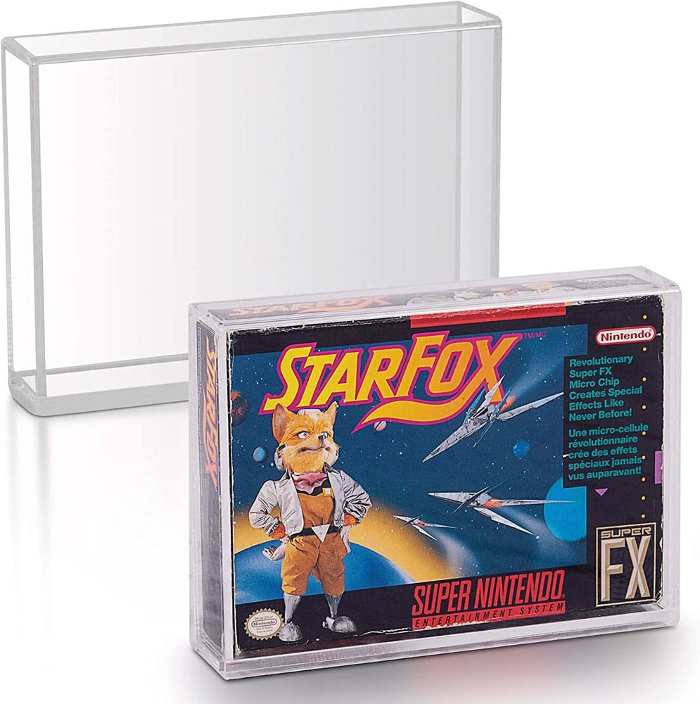 Caja de acrílico pack de 2 Protector para SNES/N64 Games Frikytopia