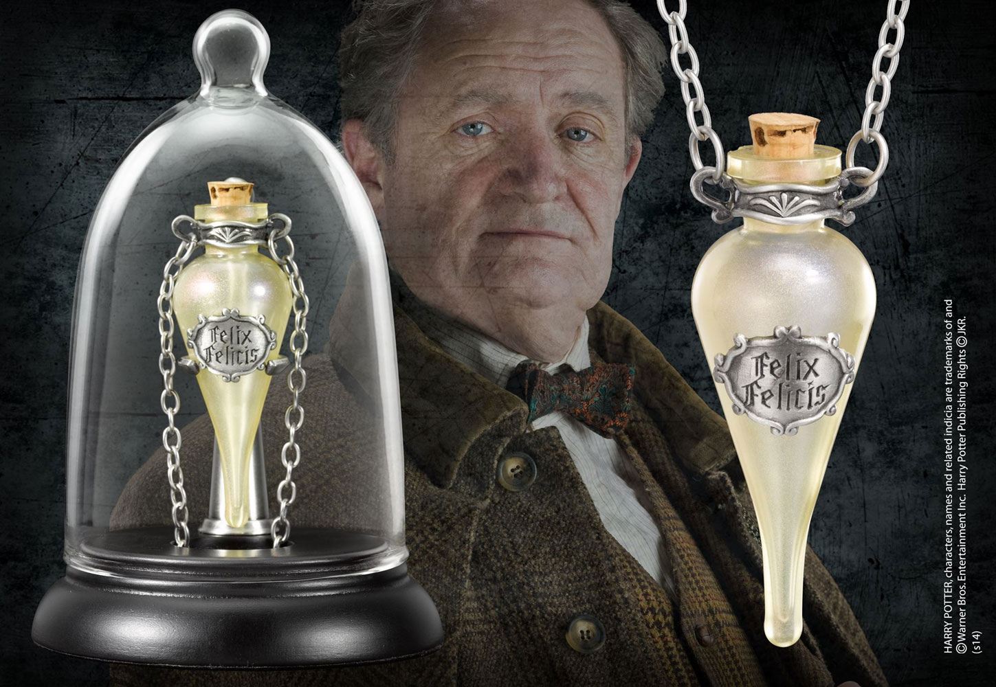 Harry Potter Colgante con Collar y Expositor Felix Felicis Frikytopia