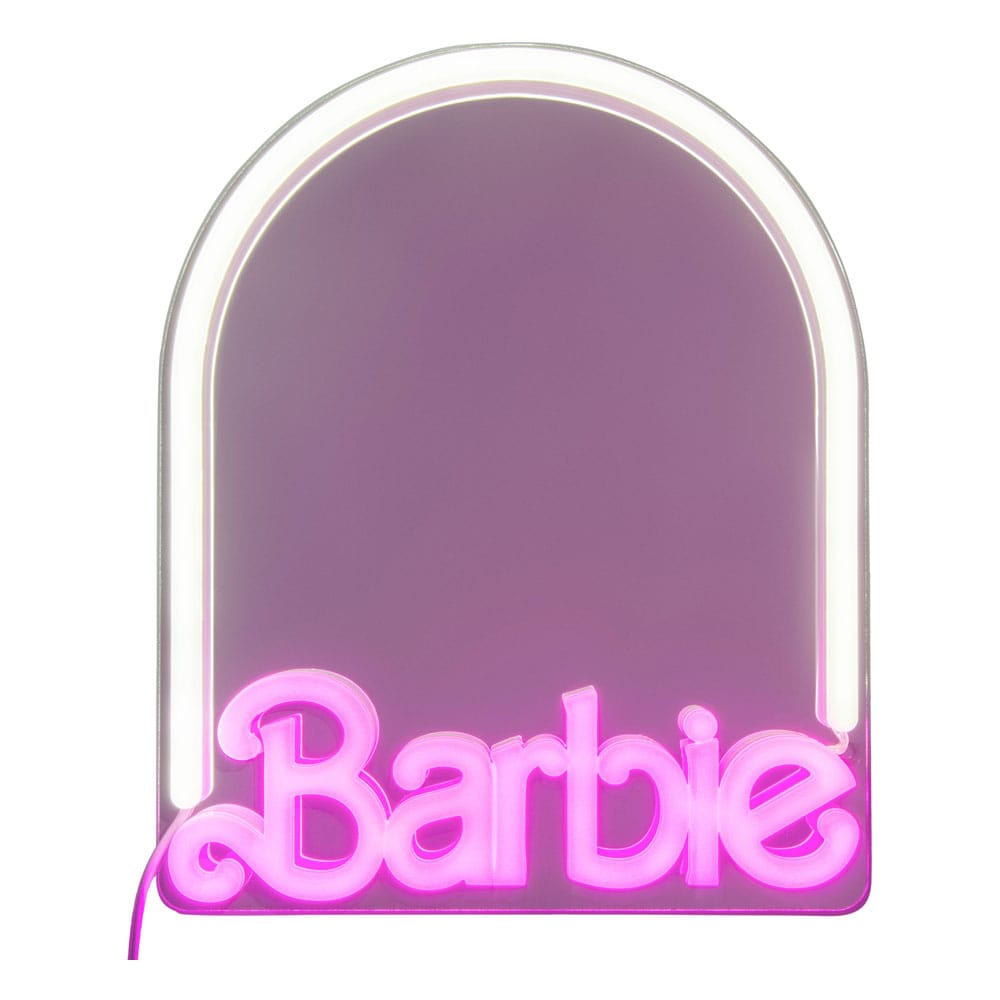 Espejo de neón led de montaje en pared barbie