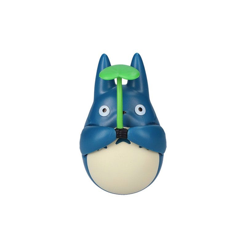 Mi Vecino Totoro Figura de Fondo Redondo Mid Totoro With Leaf 6 cm