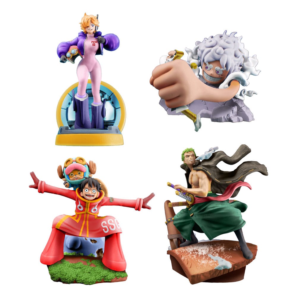 One Piece Petitrama Estatua PVC Logbox Re Birth Egghead Set 9 cm Frikytopia