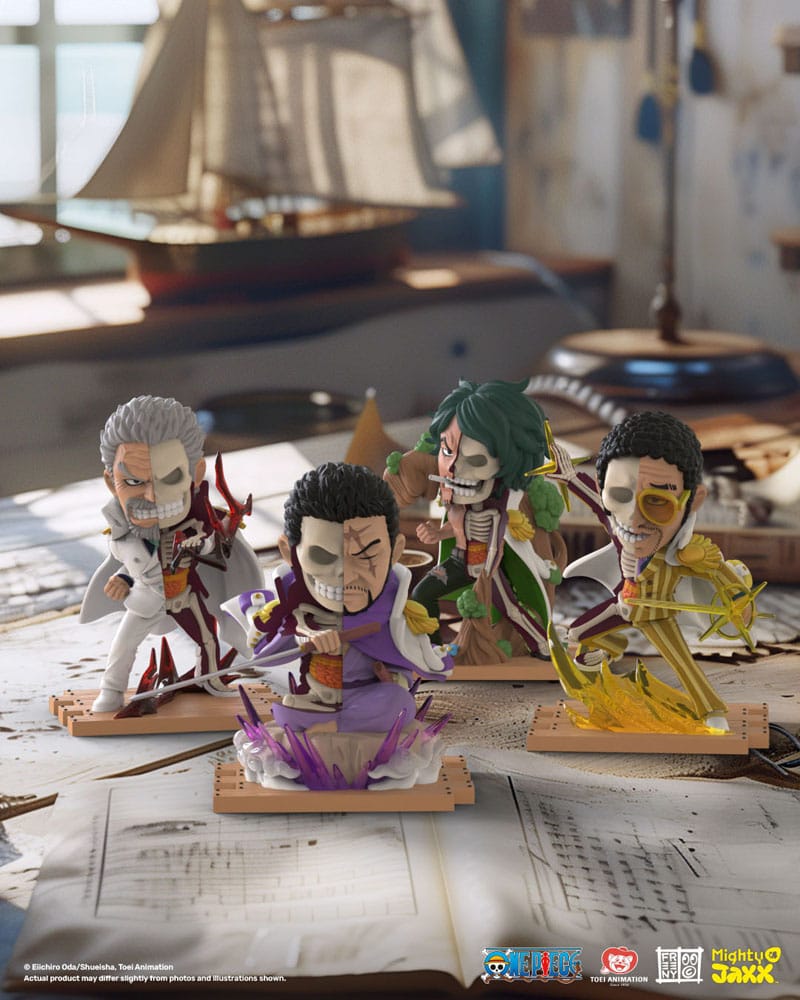 One Piece Freeny's Hidden Dissectables Marines Edition 4 Inch Vinyl Figure Blind Box Display (6)