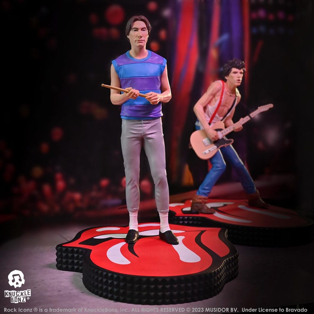 The Rolling Stones Estatua Rock Iconz Charlie Watts (Tattoo You Tour 1981) 22 cm