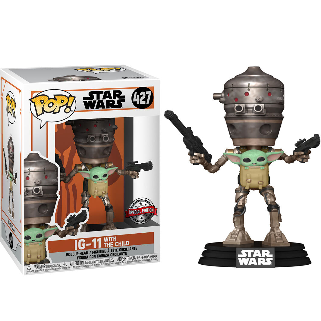 Set Figura POP Tee Star Wars Mandalorian Grogu Talla S