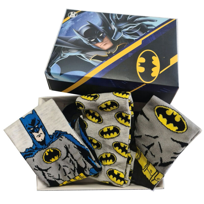 Set 3 Calcetines Batman DC Comics Adulto Surtido Frikytopia