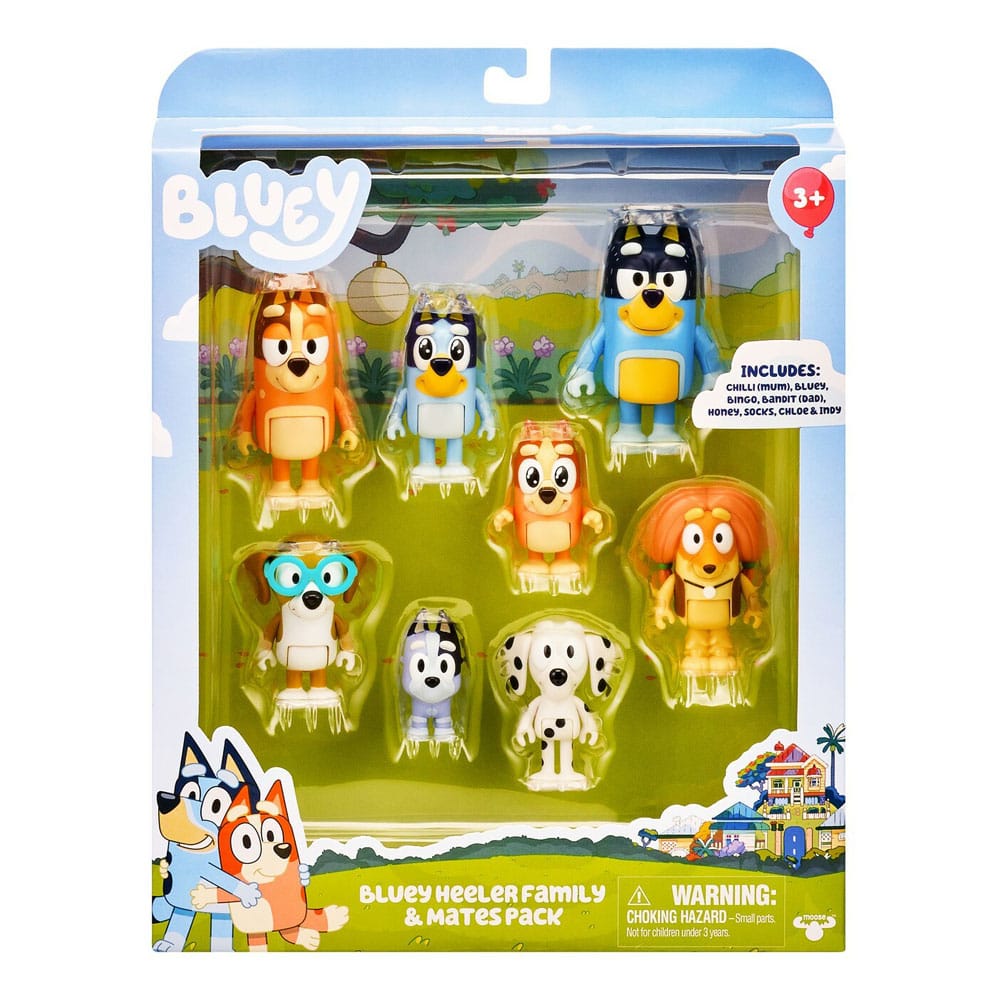 Blister 8 figuras Bluey