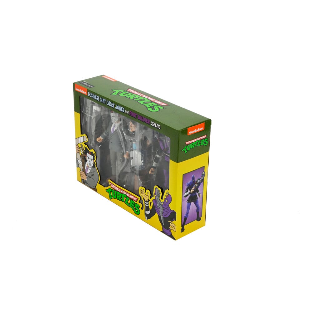 Tortugas Ninja (Cartoon) Pack de 2 Figuras Business Suit Casey Jones & Split Foot Soldier 18 cm