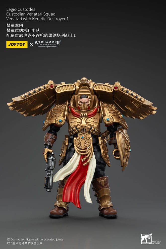 Warhammer The Horus Heresy Figura 1/18 Legio Custodes Custodian Venatari Squad Venatari with Kenetic Destroyer 1 13 cm Frikytopia