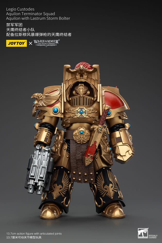 Warhammer The Horus Heresy Figura 1/18 Legio Custodes Aquilon Terminator Squad Aquilon with Lastrum Storm Bolter 14 cm Frikytopia