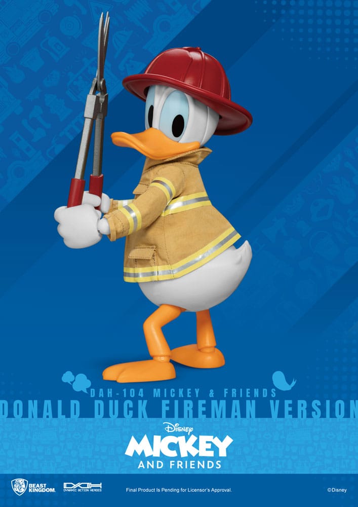 Mickey & Friends Figura Dynamic 8ction Heroes 1/9 Donald Duck Fireman Ver. 24 cm Frikytopia
