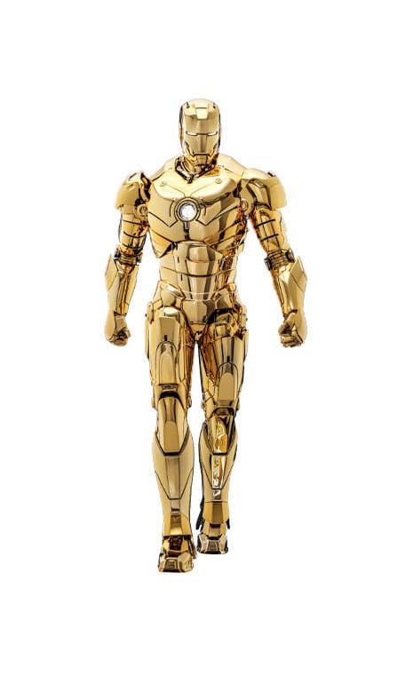 Iron Man Figura Movie Masterpiece Diecast 1/6 Iron Man Mark III (Gold Color Version) Hot Toys Exclusive 33 cm Frikytopia