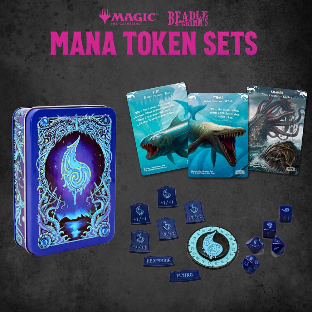 Magic the Gathering Dice and Token Pack Blue Mana Frikytopia