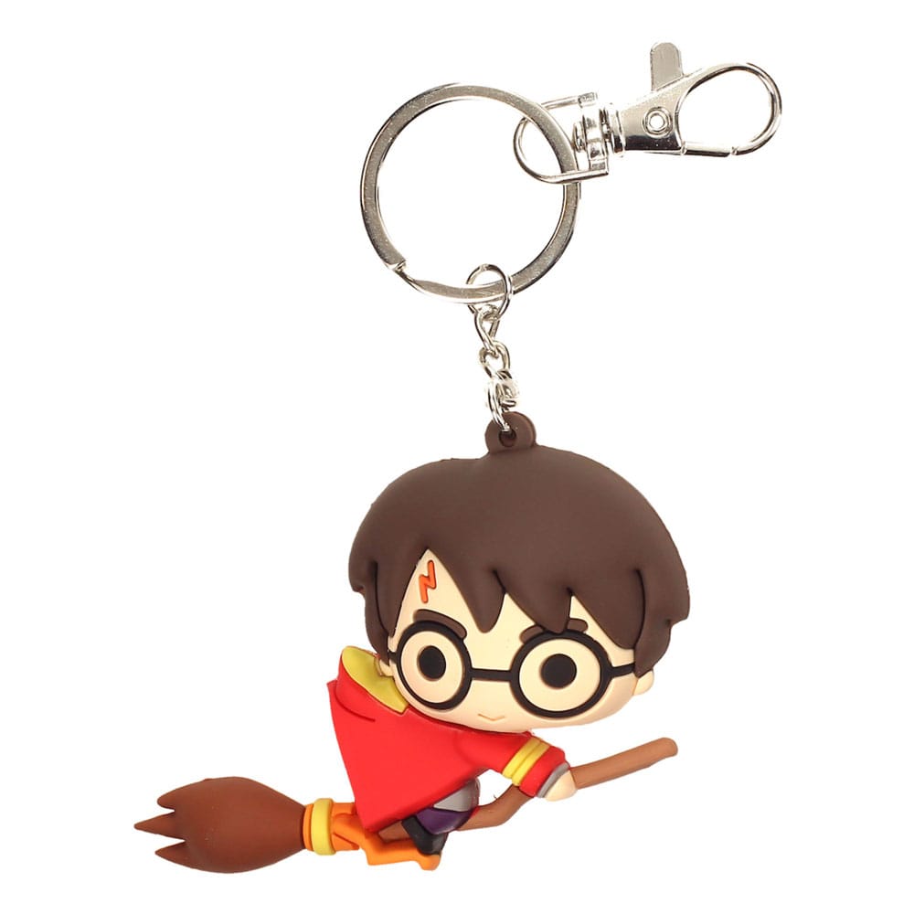 Harry Potter Llavero caucho Harry Potter & Broomstick 7 cm Frikytopia