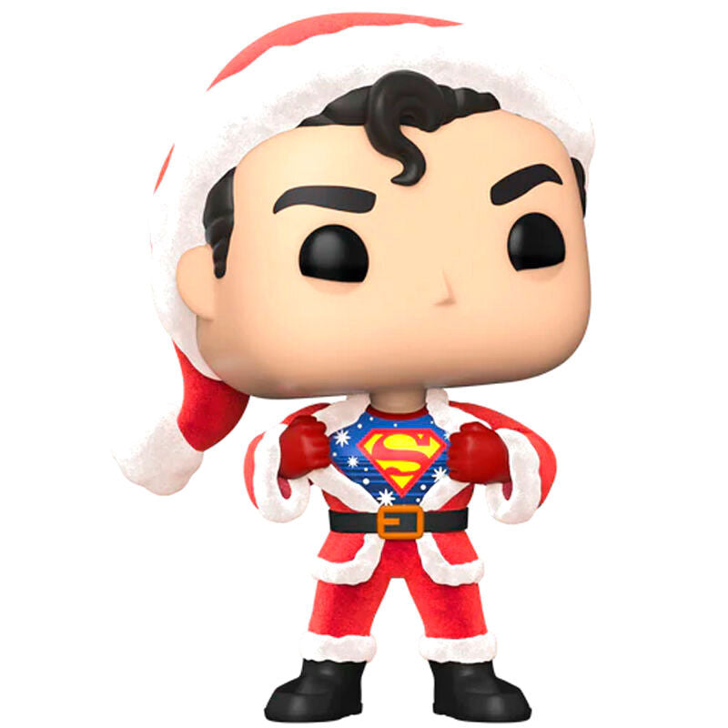 Set Figura POP Tee DC Comics Superman Exclusive Flocked Talla S