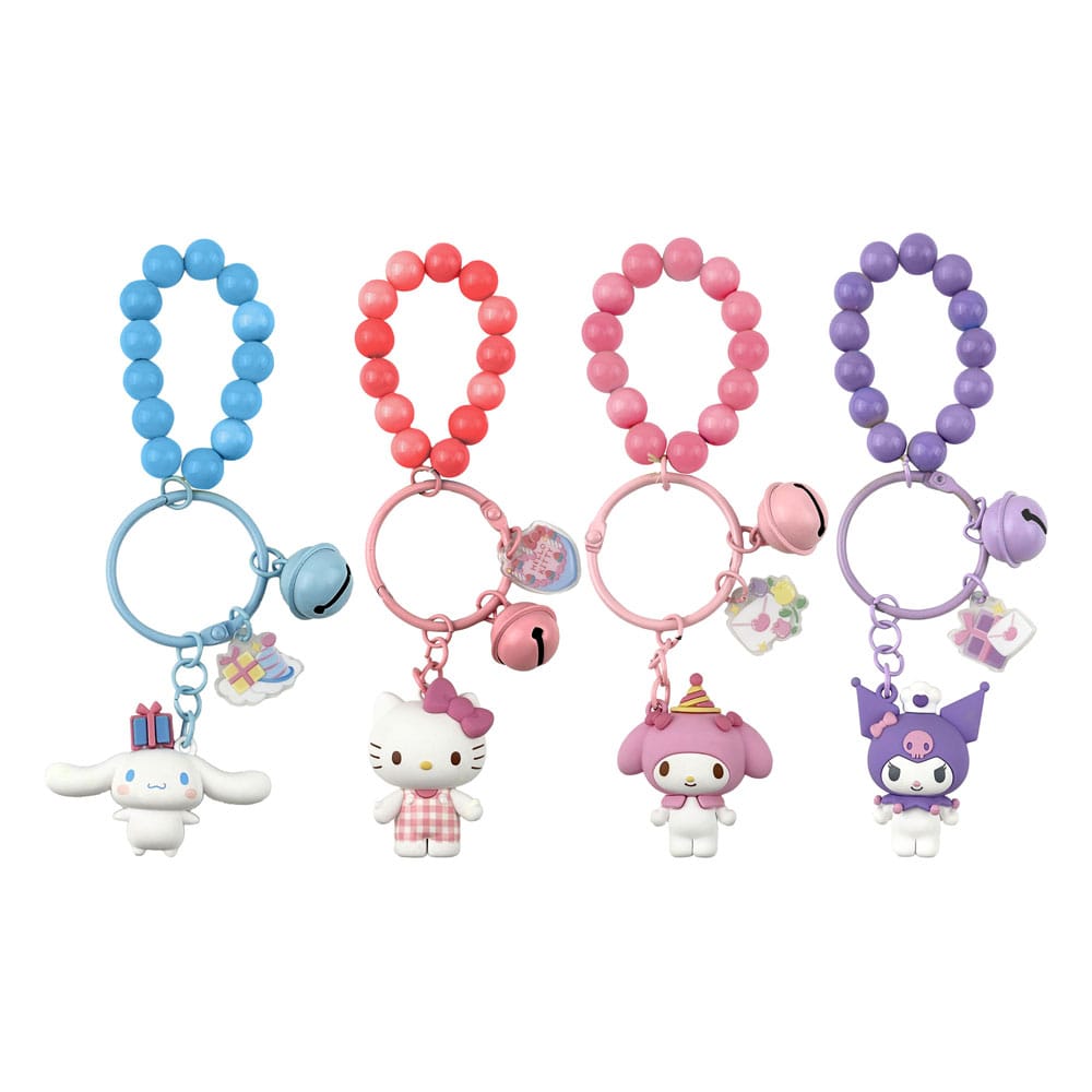 Sanrio Llaveros y Brazalete Celebration Series Hello Kitty and Friends Expositor (12) Frikytopia