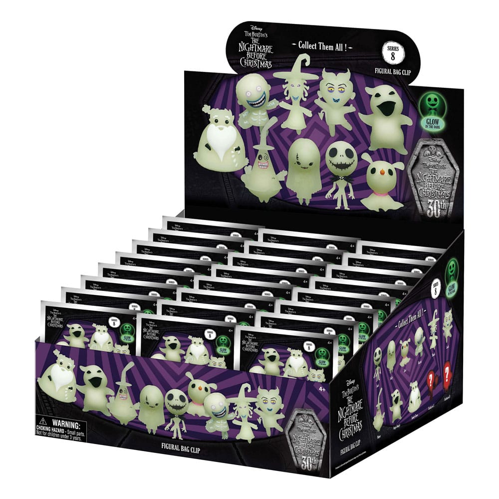 Pesadilla antes de Navidad Colgantes PVC 3D Expositor Glow in the Dark Serie 8 (24) Frikytopia