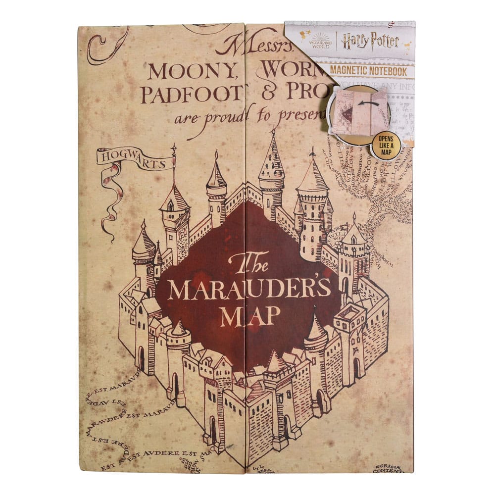 Harry Potter Bloc de notas magnético Mapa del Merodeador Frikytopia