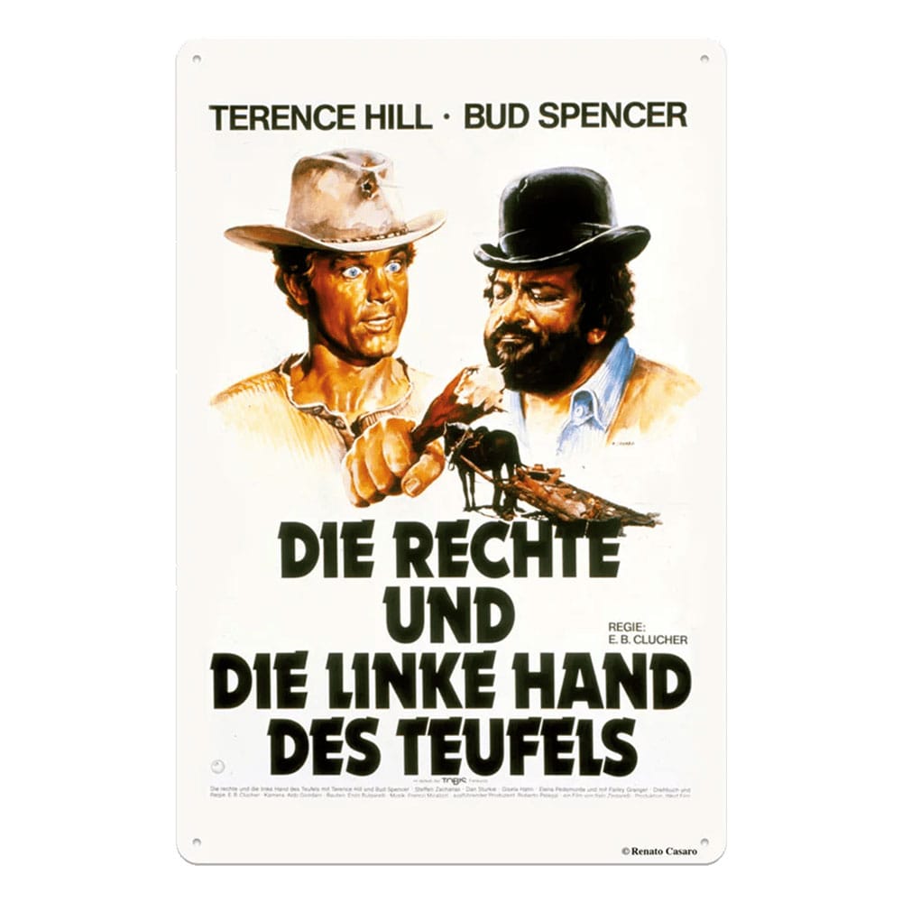 Bud Spencer & Terence Hill Placa de Chapa Rechte und Linke Hand des Teufels 20 x 30 cm Frikytopia