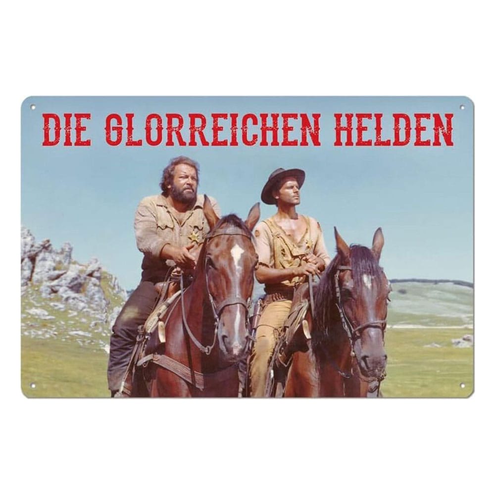 Bud Spencer & Terence Hill Placa de Chapa Die glorreichen Helden 20 x 30 cm Frikytopia