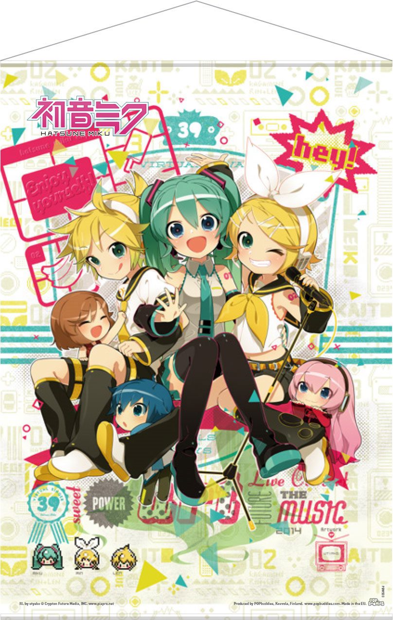 Vocaloid Póster Tela Hey! Piapro Characters 50 x 70 cm