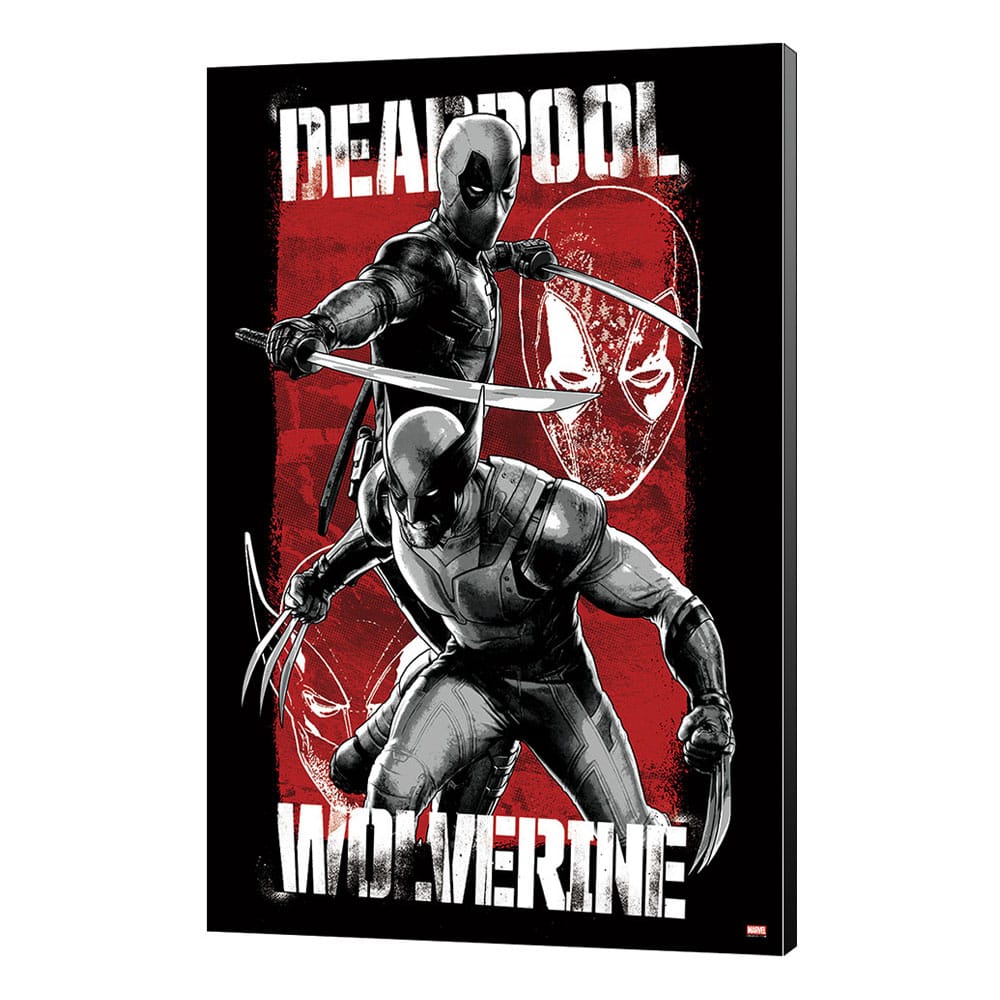 Marvel Póster de madera Deadpool & Wolverine 03 Maximum Effort 35 x 50 cm Frikytopia
