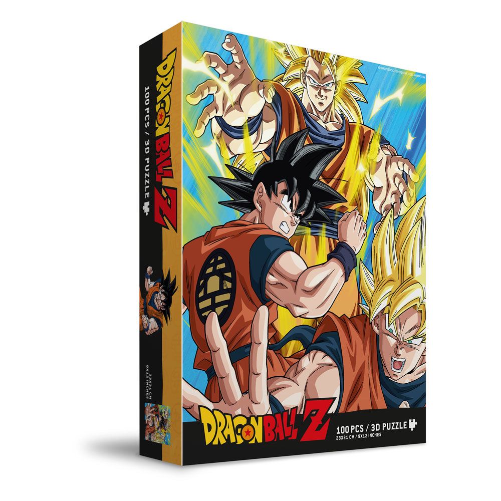 Puzle 100 efecto 3d goku saiyan dragon ball z Frikytopia