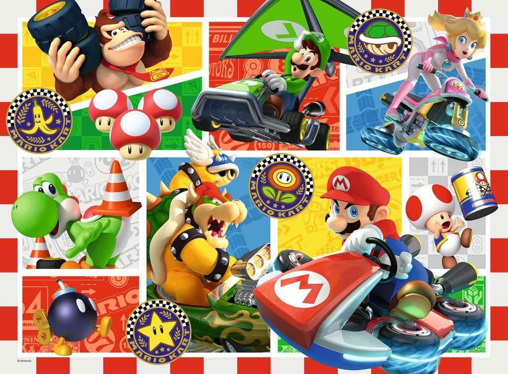 Super Mario Puzzle para Niños XXL Fun With Mario Kart (150 Piezas)