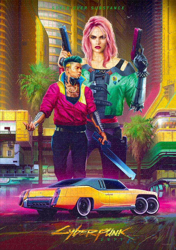 Cyberpunk 2077 Puzzle Kitsch Style (1000 piezas) Frikytopia