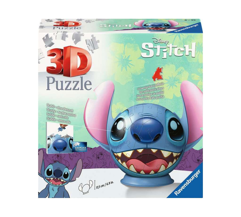 Lilo & Stitch Puzzle 3D Bola con Orejas Stitch (77 piezas) Frikytopia