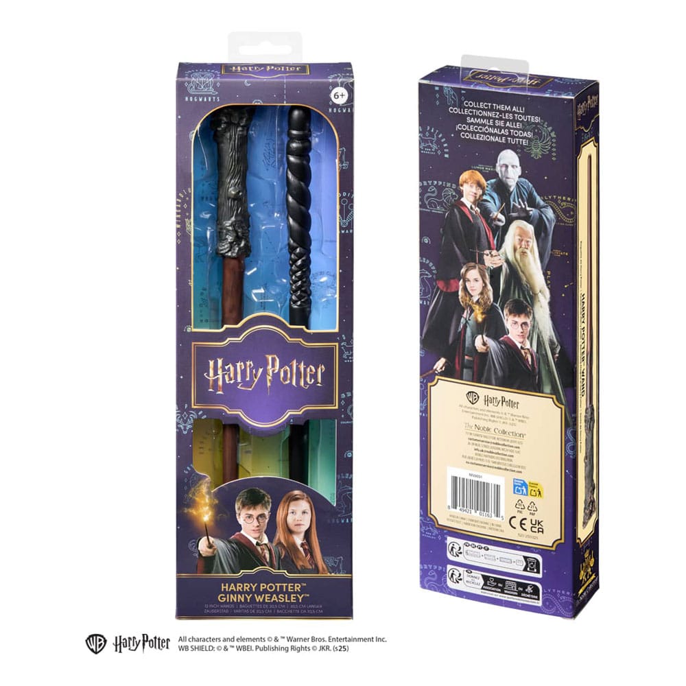 Harry Potter Paquete doble de varitas de juego de rol Harry Potter & Ginny Weasley 30 cm Frikytopia