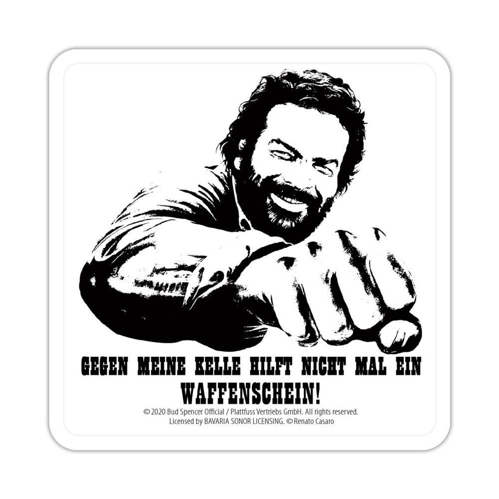 Bud Spencer Posavasos de hojalata Kelle 10 x 10 cm Frikytopia