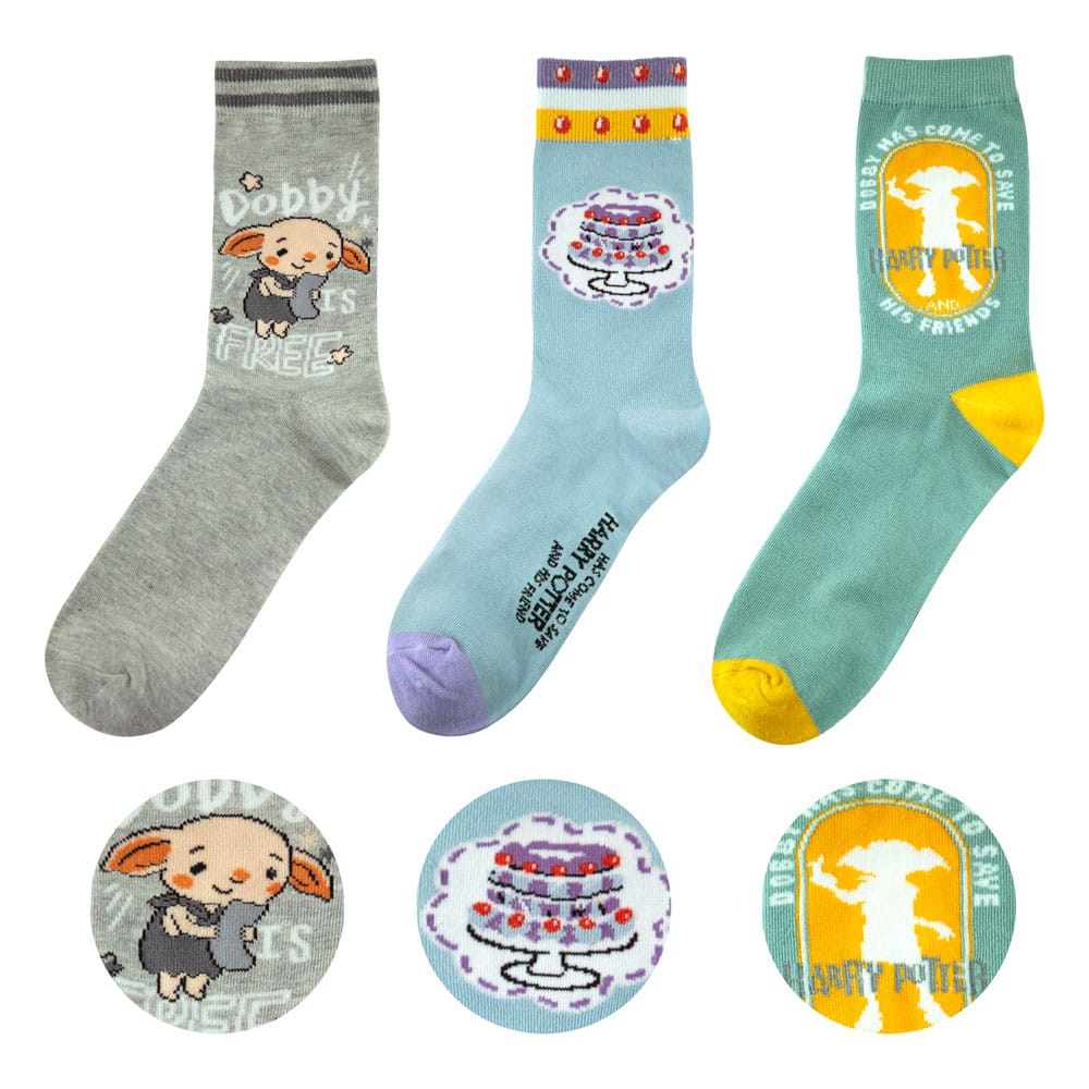 Harry Potter Pack de 3 Pares de calcetines Dobby Frikytopia