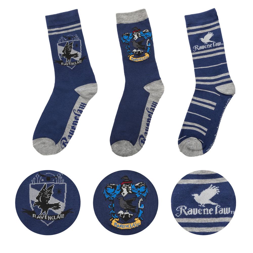Harry Potter Pack de 3 Pares de calcetines Ravenclaw Frikytopia