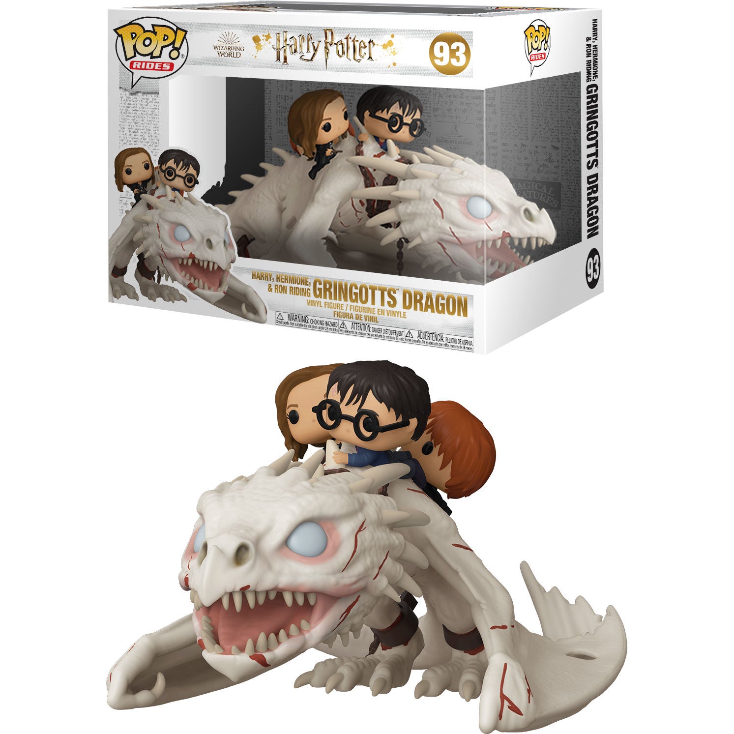 Figura POP Gringotts Dragon con Harry, Ron y Hermione Harry Potter Frikytopia