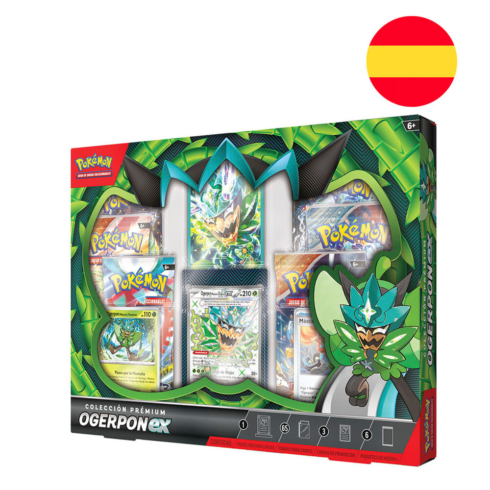Estuche juego cartas coleccionables Ogerpon EX Pokemon español Frikytopia