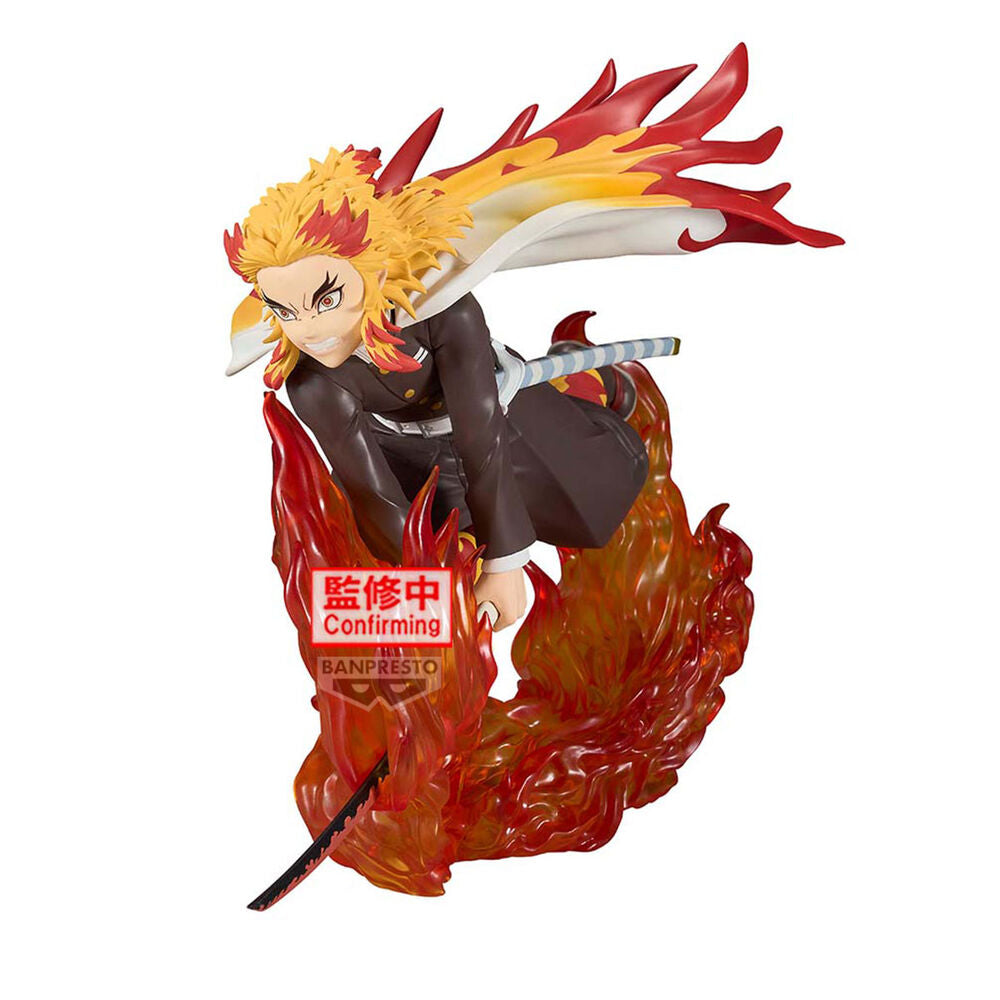 Figura Kyojuro Rengoku Vibration Stars Demon Slayer Kimetsu No Yaiba 14 cm Frikytopia