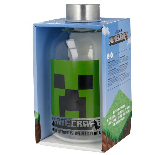 Botella Cristal Minecraft 620ml Frikytopia