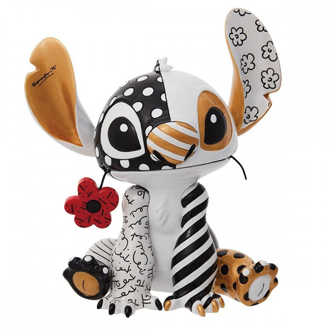 Figura decorativa enesco disney stitch flor en la boca Frikytopia