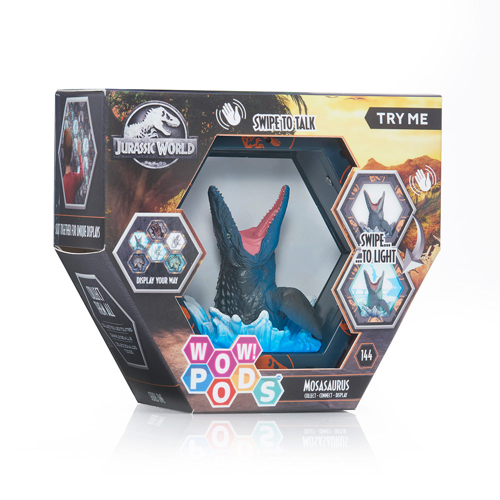 Figura wow! pod jurassic world mosasaurus sfx con sonido Frikytopia