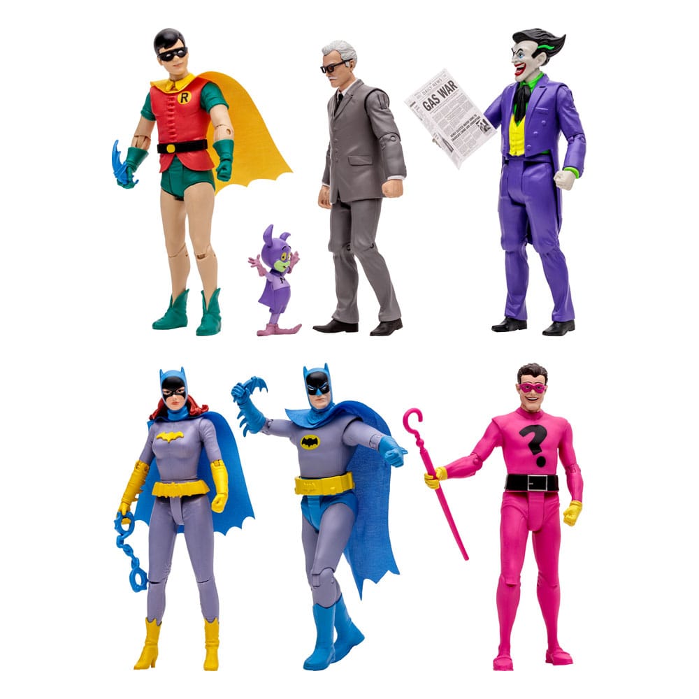Surtido de 6 Figuras Mcfarlane Dc Retro Batman 66 15 cm Frikytopia