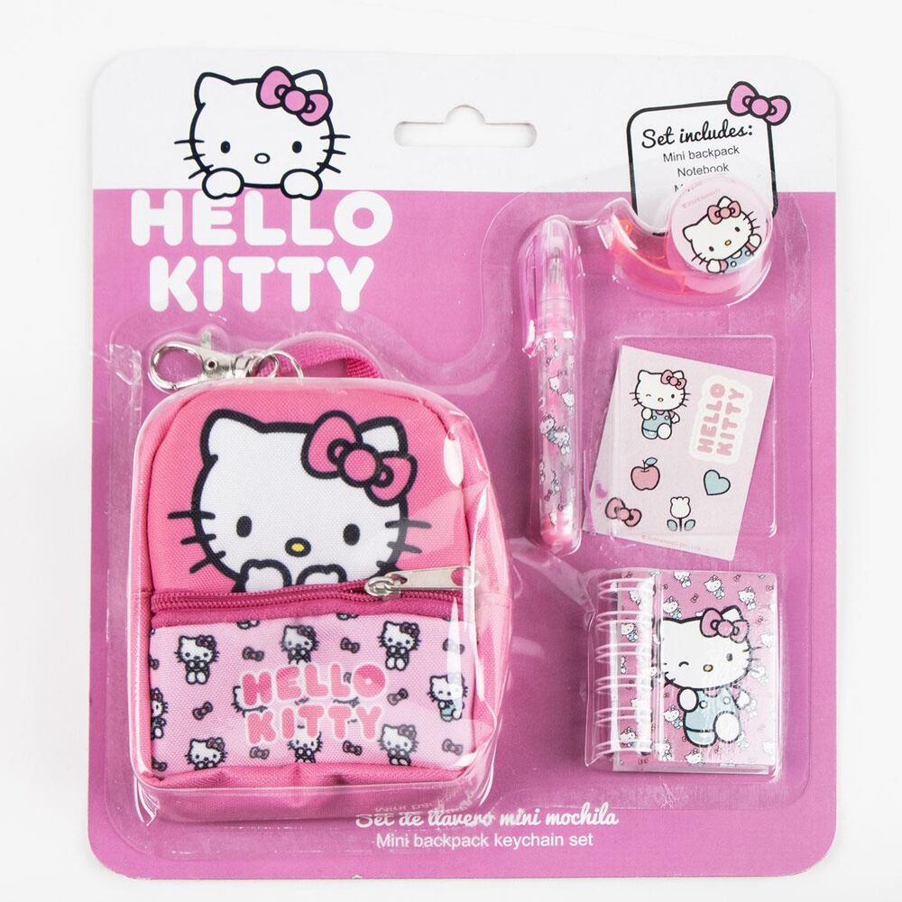 Set papeleria Mini Mochila Hello Kitty Frikytopia
