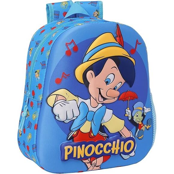 Mochila 3D Pinocho Disney 33 cm Frikytopia