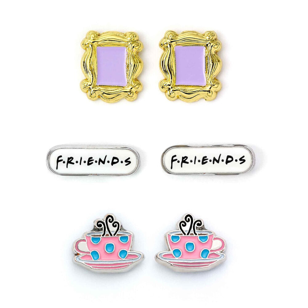 Set 3 pares de pendientes Friends Frikytopia