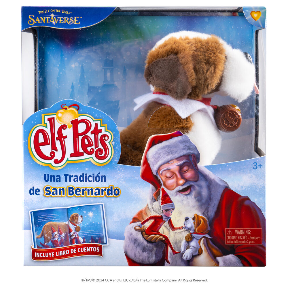 Set Cuento + Peluche Perro San Bernando Elf Pets español