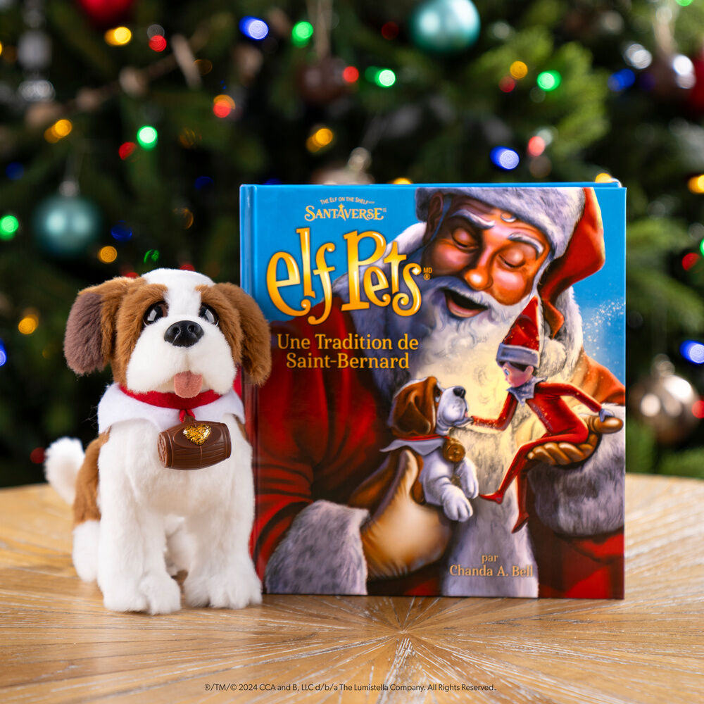 Set Cuento + Peluche Perro San Bernando Elf Pets español