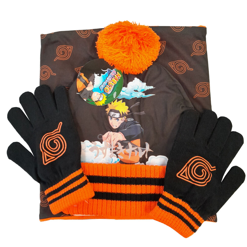 Set gorro braga cuello y guantes Naruto Frikytopia