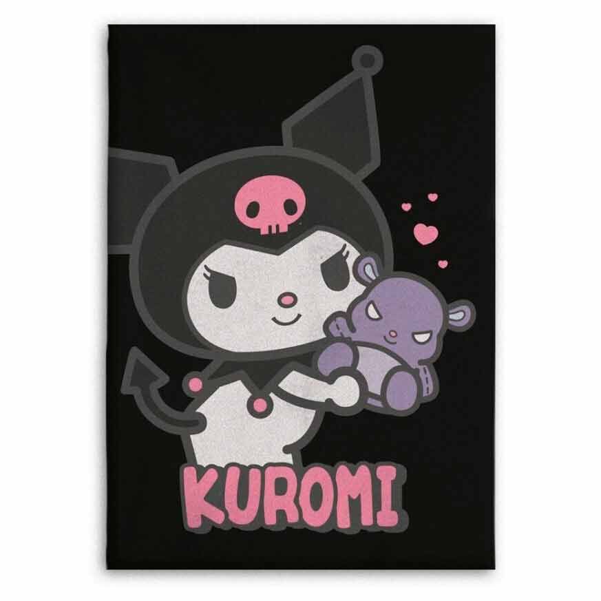 Manta Franela Kuromi Hello Kitty 110x150 cm Frikytopia