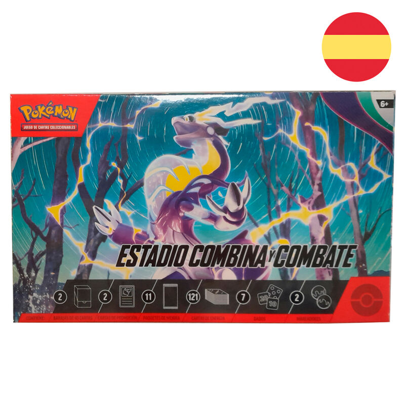 Estuche cartas Estadio Combina y Combate Pokemon Frikytopia