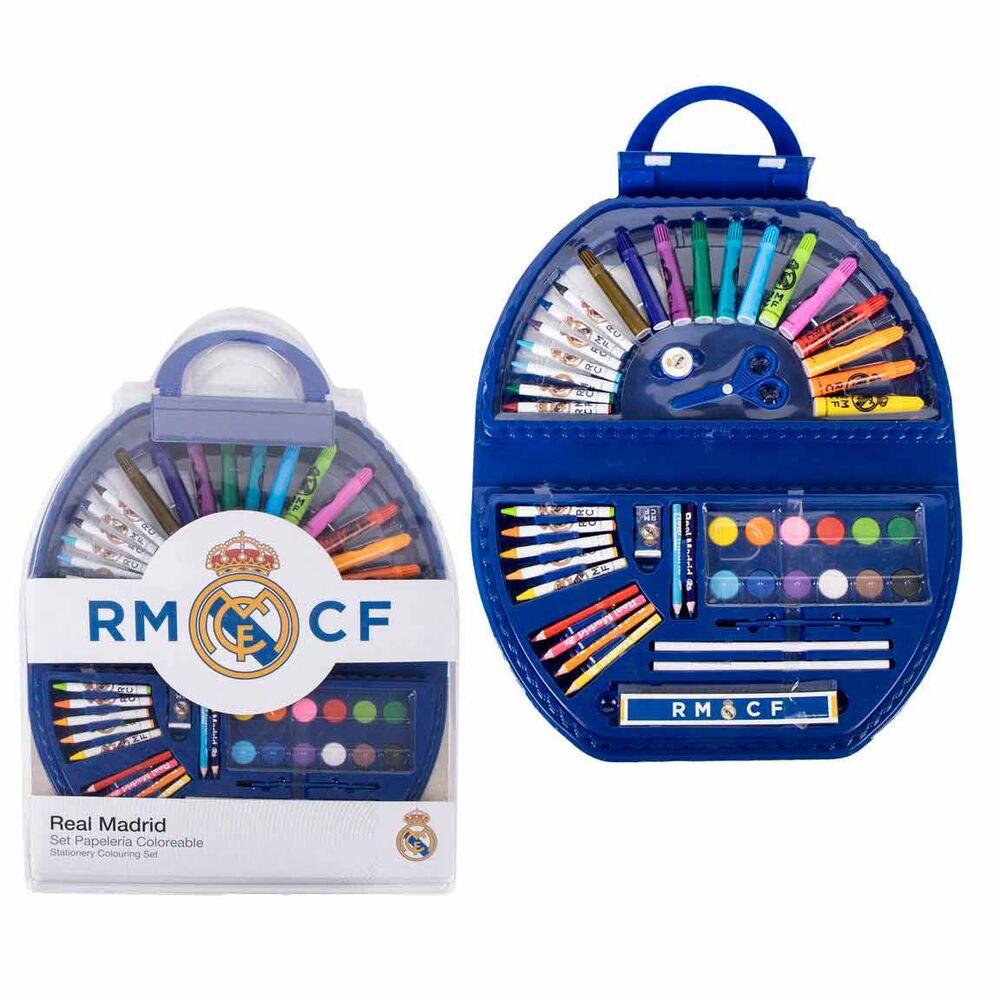 Set papeleria coloreable Real Madrid 50pzs Frikytopia