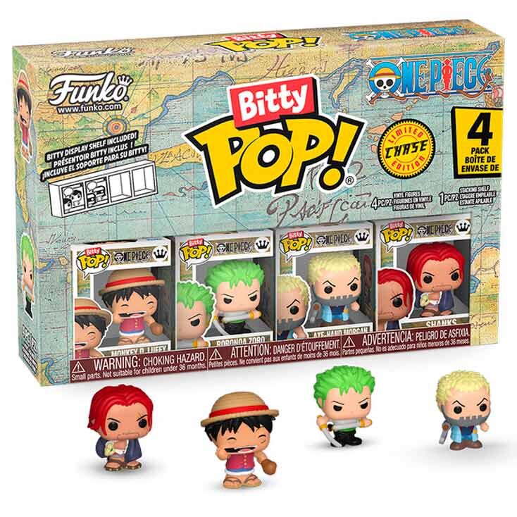 Blister 4 figuras Bitty POP One Piece Luffy Frikytopia